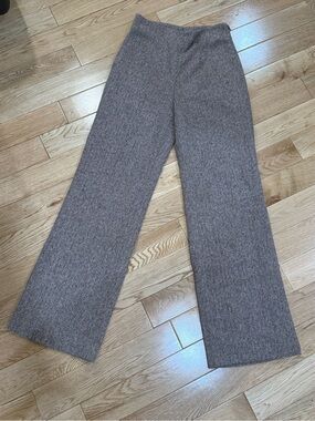 Talbots Brown Tweed Wide-Leg Trousers